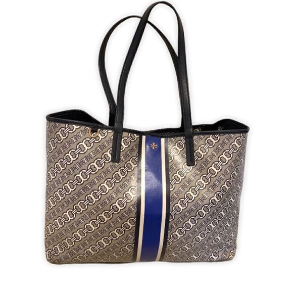 Tory Burch chain-link logo print tote - Picture 3 of 12
